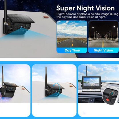 7-Inch Solar-Powered Wireless Magnetic Camera