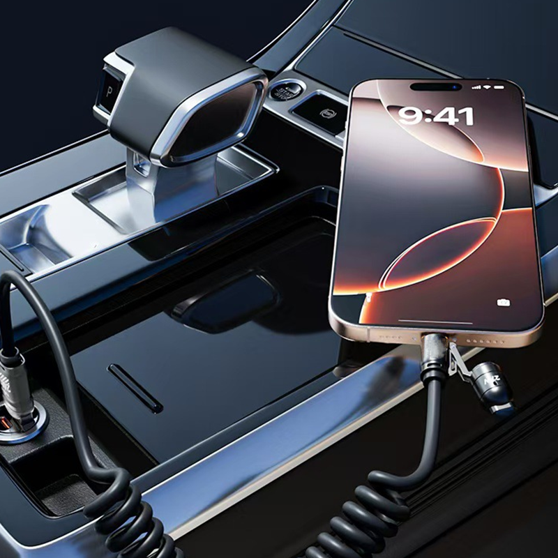 4-In-1 Spring Retractable Fast Charging Cable