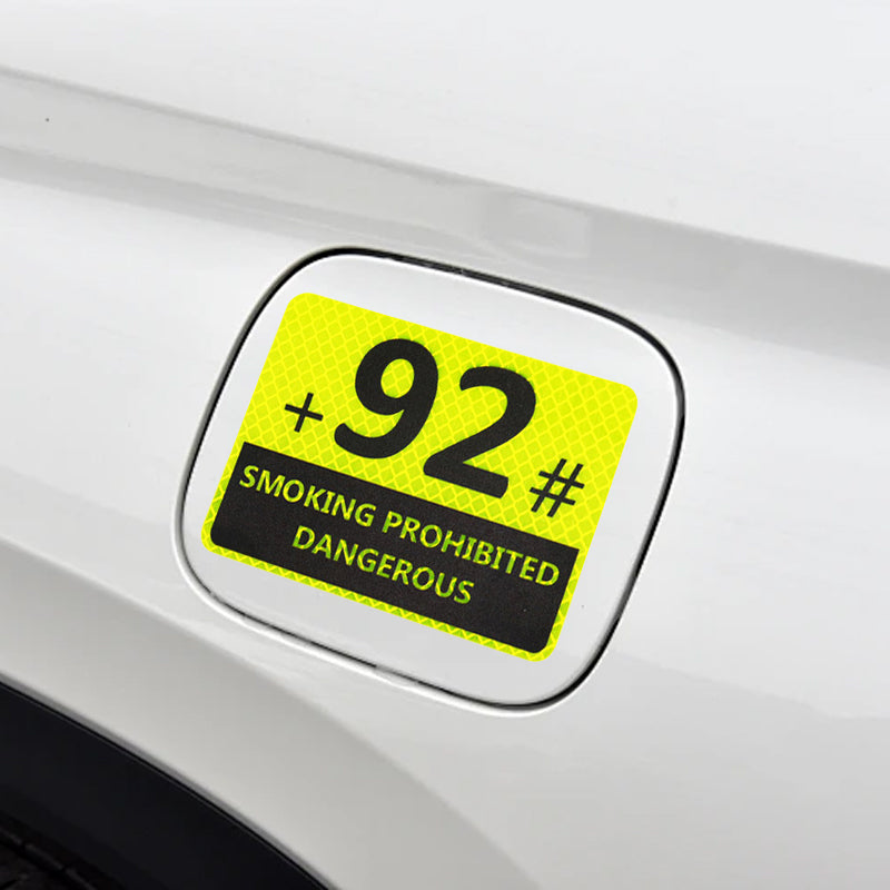 Reflective High-Visibility Gas Cap Sticker