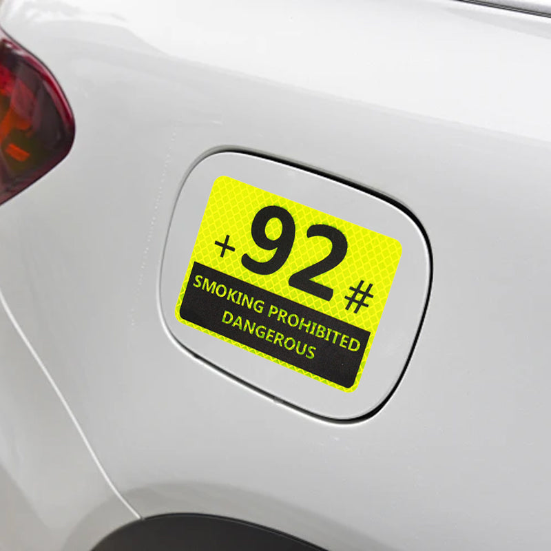 Reflective High-Visibility Gas Cap Sticker