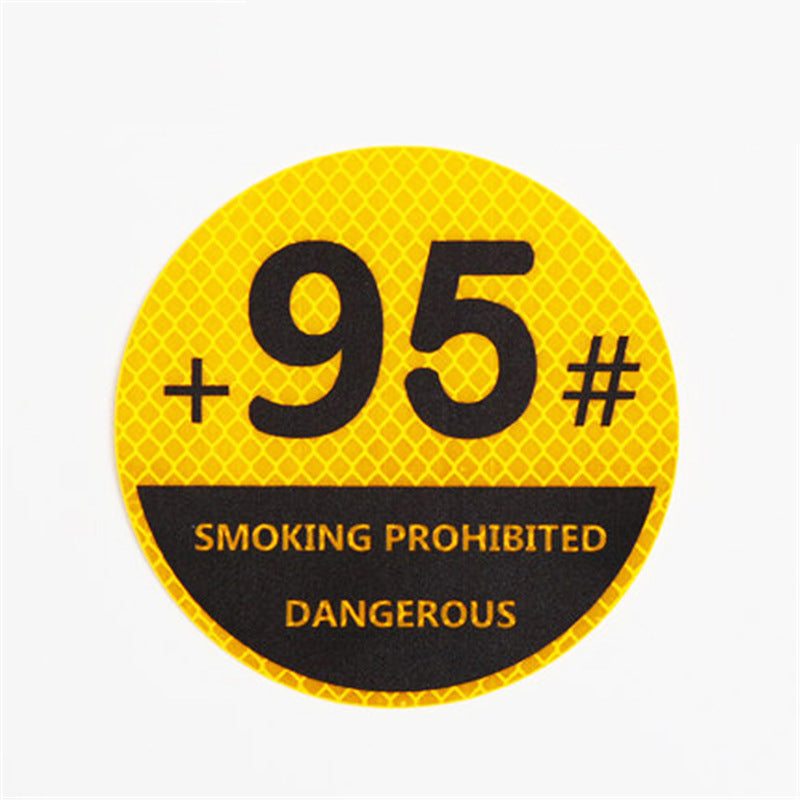 Reflective High-Visibility Gas Cap Sticker