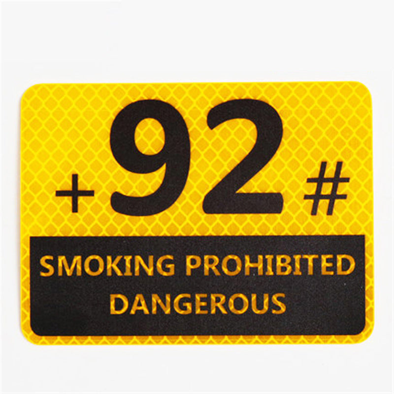 Reflective High-Visibility Gas Cap Sticker