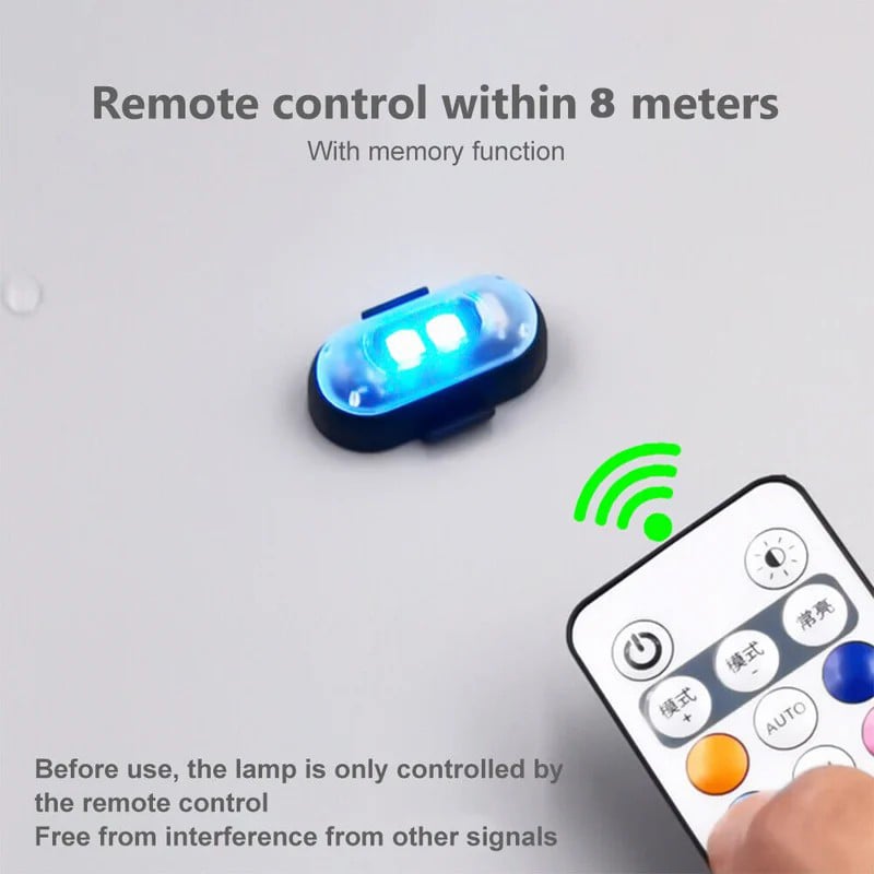 8 Colors Wireless LED Lamps with Remote Control