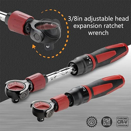 3/8 Inch Drive Telescoping Flex Head Ratchet Wrench