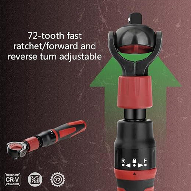 3/8 Inch Drive Telescoping Flex Head Ratchet Wrench