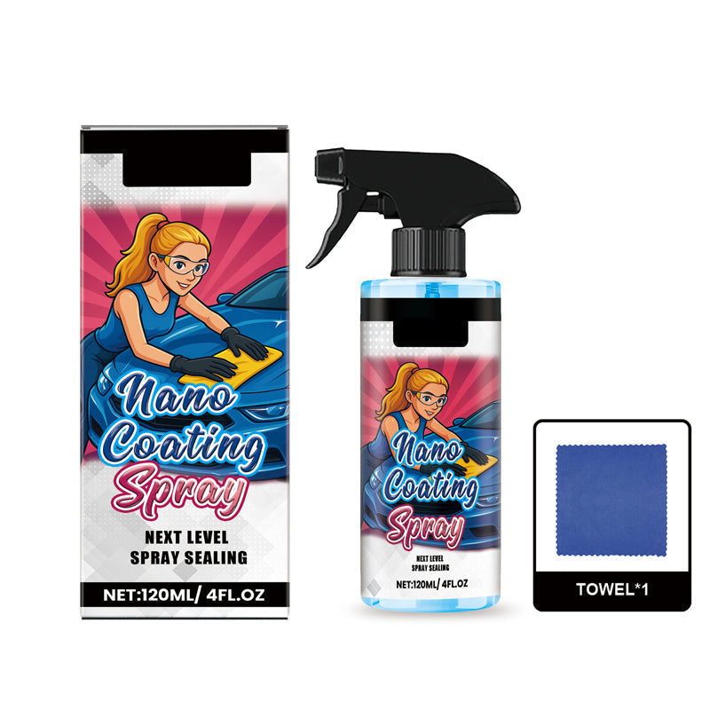 🚗 BUY 2 GET 1 FREE! ✨ Car Polish Spray + Microfiber Towel - Restores Shine & Protects Paint in Minutes, Scratch-Resistant Formula ☀️🧽