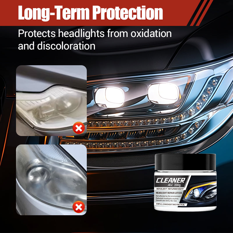 Headlight Restoration Kit for Yellowed & Foggy Lights