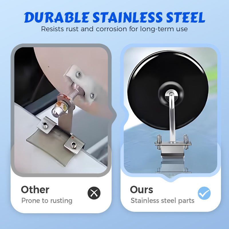 Universal 360° Stainless Steel Side View Mirror