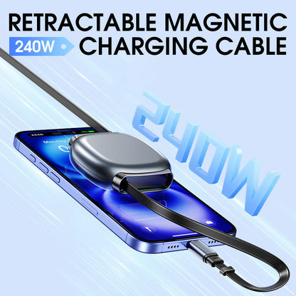 🔋240W Retractable Magnetic Fast Charging Cable