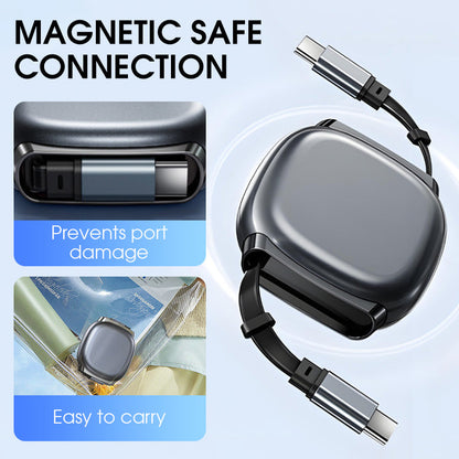 🔋240W Retractable Magnetic Fast Charging Cable