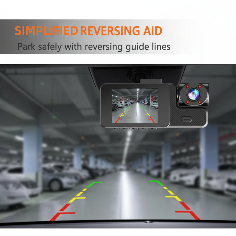 3-Channel 1080P Dash Cam with WiFi