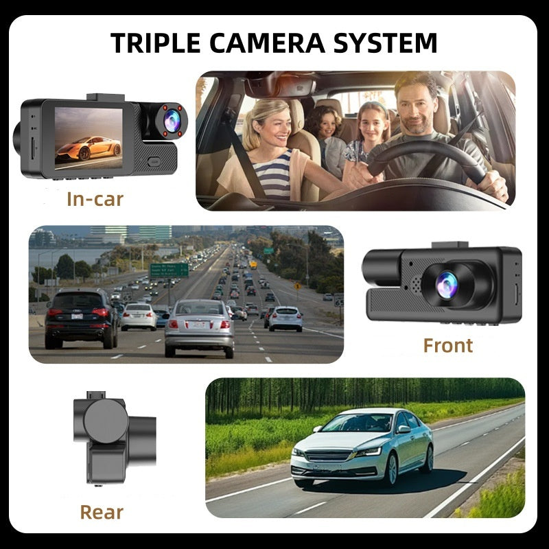 3-Channel 1080P Dash Cam with WiFi