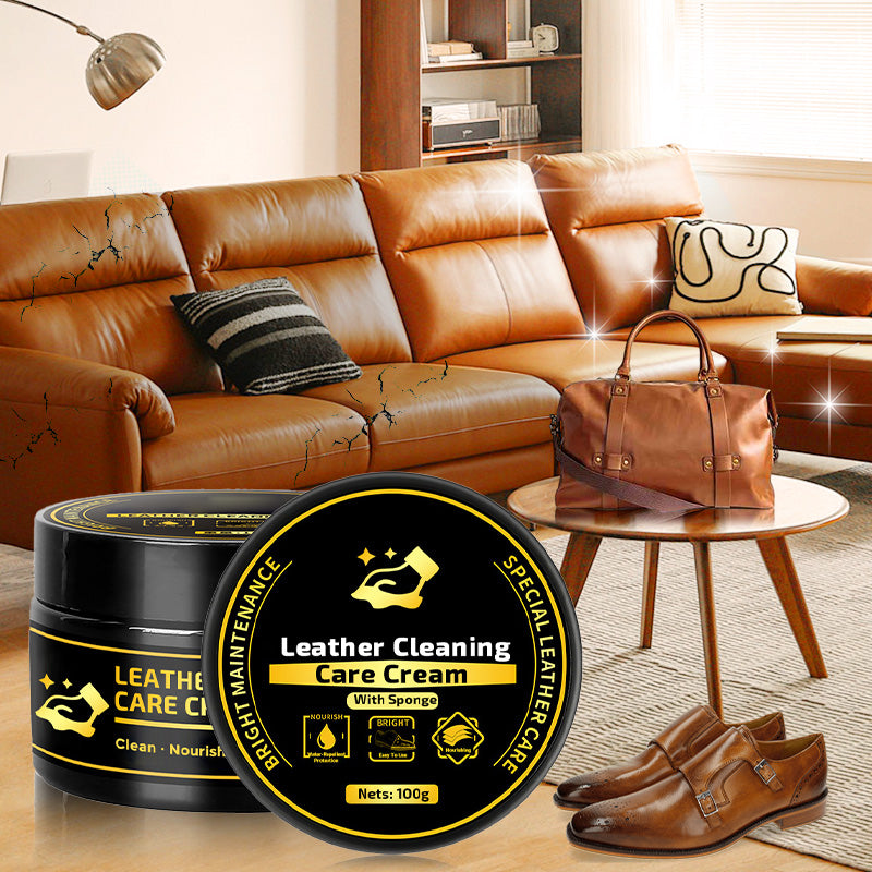 ⏰Buy 1 Get 1 Free✨Leather Care & Cleaning Cream with Sponge🧼