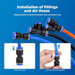 1/4 Inch Pneumatic Push-to-Connect Air Hose Fittings Kit