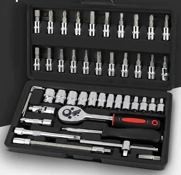 46-Piece Socket Wrench And Bit Set