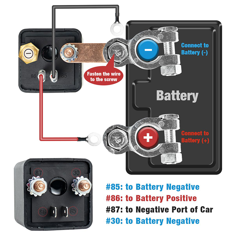 Remote Battery Disconnect Switch Kit for Car