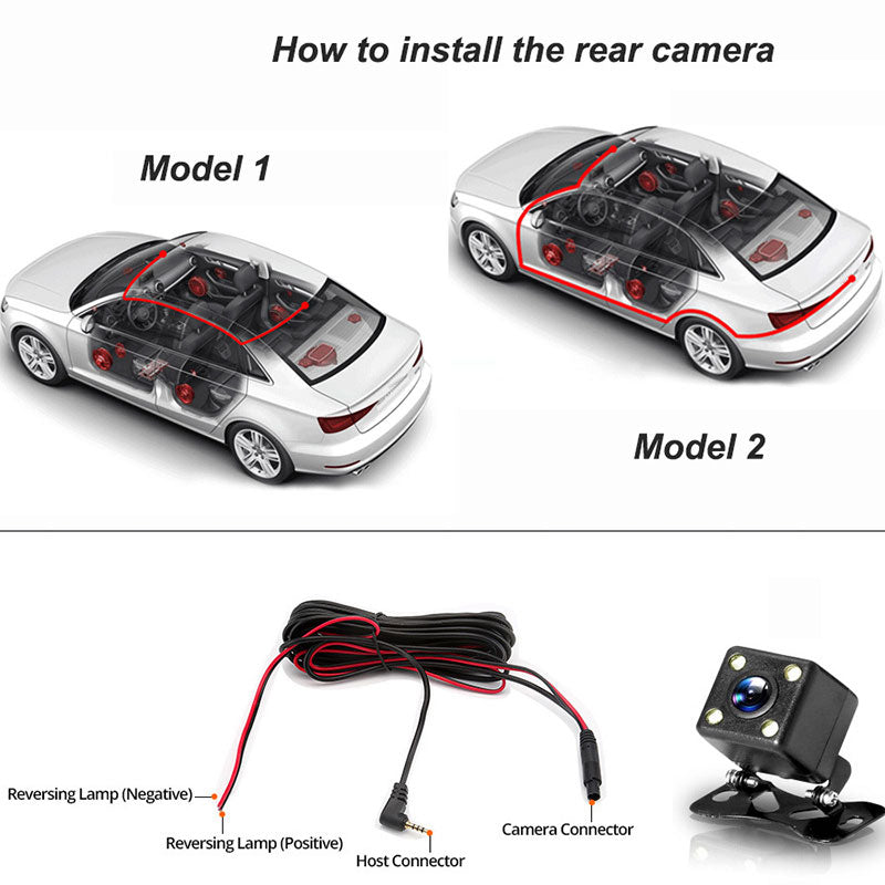 🚗🎥Dash Cam 3 Cameras 1080P HD – Front + Interior + Rear with Reverse 🔥