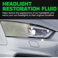 Automotive Headlamp Restoration Fluid, Restore Oxidized & Yellowed Headlights with Crystalline Coating, Anti-Blur Refurbisher