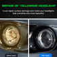 Automotive Headlamp Restoration Fluid, Restore Oxidized & Yellowed Headlights with Crystalline Coating, Anti-Blur Refurbisher