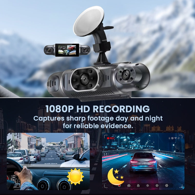 4-Lens HD Night Vision Dash Cam