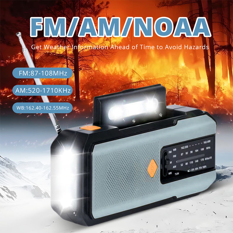 🔥49% OFF!📻Solar Hand-Crank Emergency Weather Radio✨