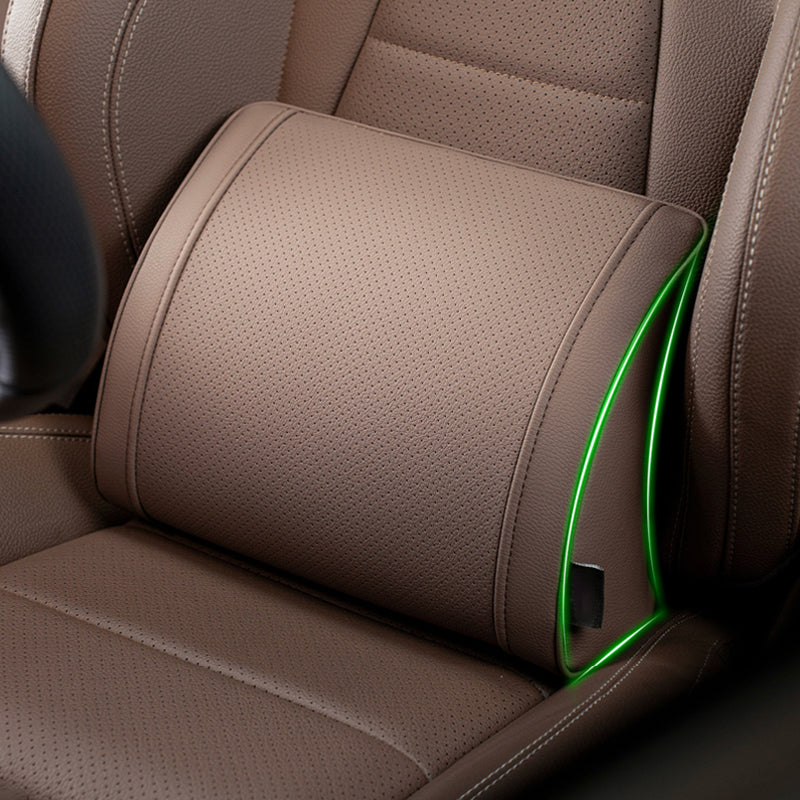 Ergonomic headrest and lumbar support set for car seats