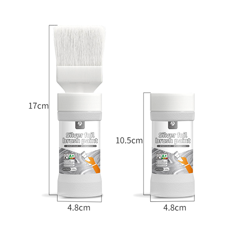 🔥Last Day Sale 60% OFF⏰🖌️🏠Water-Based Metallic Silver Paint with Built-in Brush💥👍
