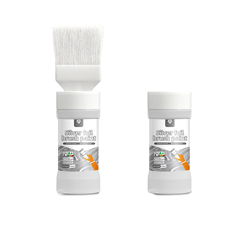 🔥Last Day Sale 60% OFF⏰🖌️🏠Water-Based Metallic Silver Paint with Built-in Brush💥👍