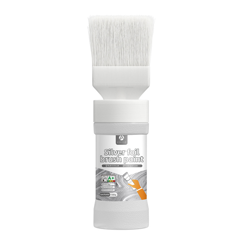 🔥Last Day Sale 60% OFF⏰🖌️🏠Water-Based Metallic Silver Paint with Built-in Brush💥👍