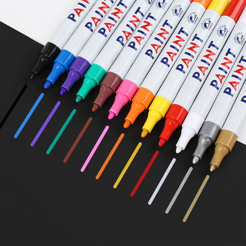 12 Colors Waterproof Paint Marker for Car Tire