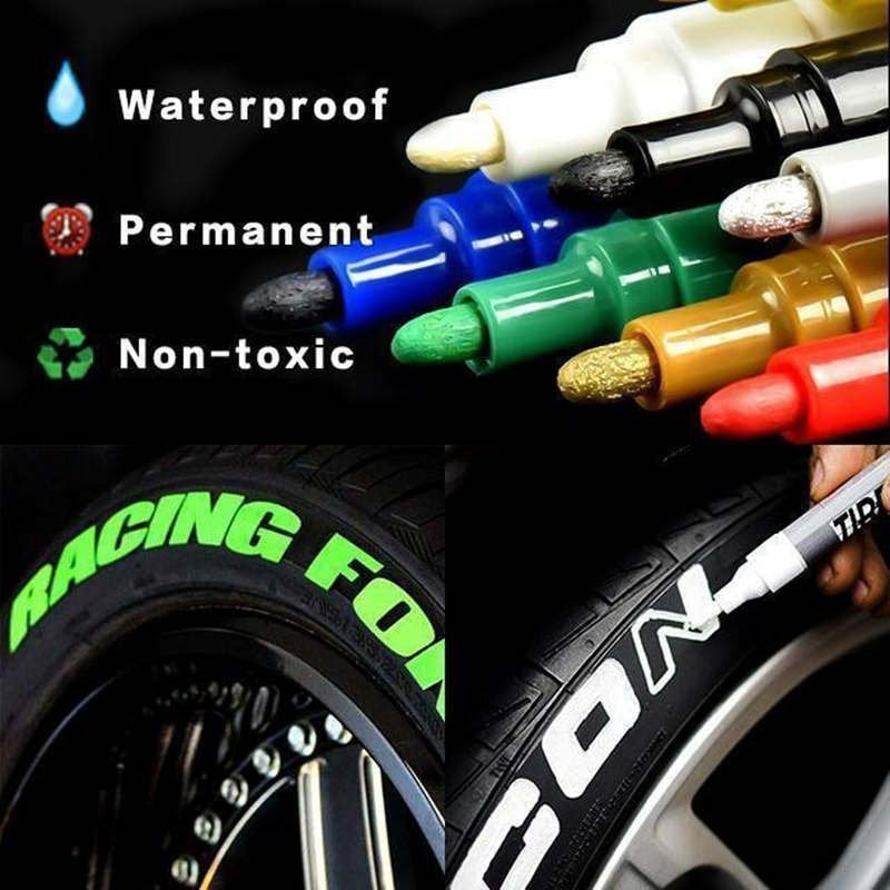 12 Colors Waterproof Paint Marker for Car Tire