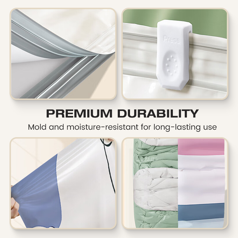 [🔥Air-Free🔥] Household 3D Compression Storage Bag, Dual-Use Vacuum Compression Storage Bag for Seasonal Clothes and Quilts