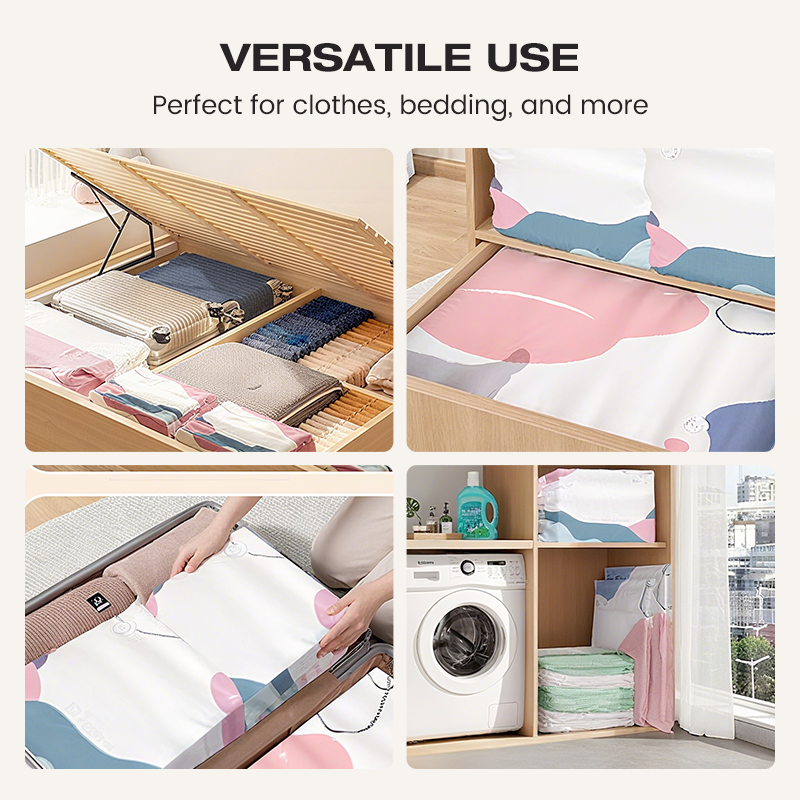 [🔥Air-Free🔥] Household 3D Compression Storage Bag, Dual-Use Vacuum Compression Storage Bag for Seasonal Clothes and Quilts