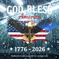 🔥  America's 250th anniversary.🔥Patriotic Eagle & Cross Car Sticker