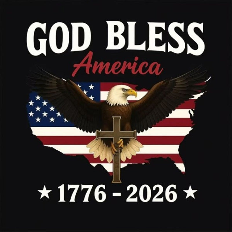 🔥  America's 250th anniversary.🔥Patriotic Eagle & Cross Car Sticker