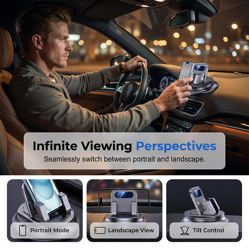 📱 LIMITED-TIME 50% OFF! ✨ Rotating Dashboard Car Phone Holder – Secure, 360°, Easy Install 🔧