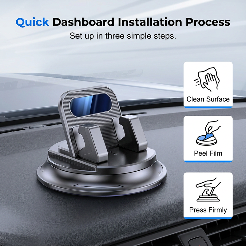 📱 LIMITED-TIME 50% OFF! ✨ Rotating Dashboard Car Phone Holder – Secure, 360°, Easy Install 🔧