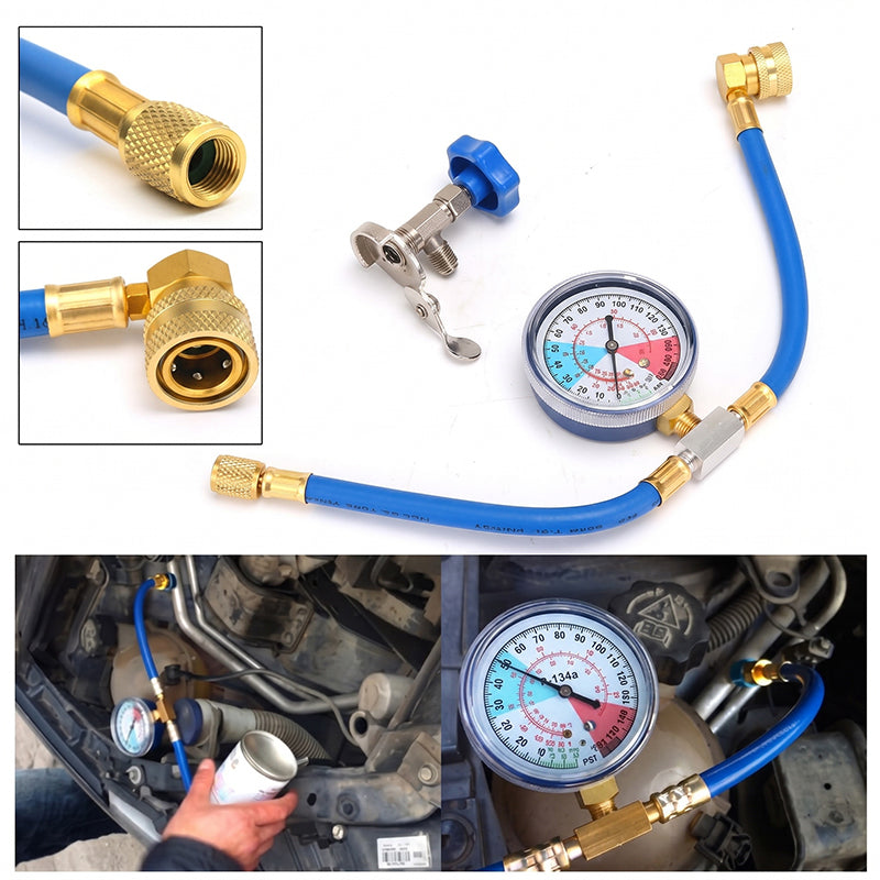🔧💨📊 Car/Home Air Conditioning Recharge Kit – Explosion-proof Hose + Safety Valve – Cash on Delivery ❄️💪