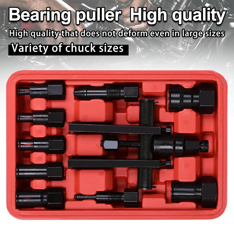⏳Time-Limited Special⏰10 PCS Motorcycle Bearing Puller Tool Kit – Heavy Duty & Portable – Mechanic Essential 🏍️