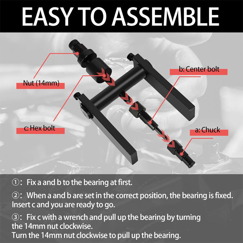 ⏳Time-Limited Special⏰10 PCS Motorcycle Bearing Puller Tool Kit – Heavy Duty & Portable – Mechanic Essential 🏍️