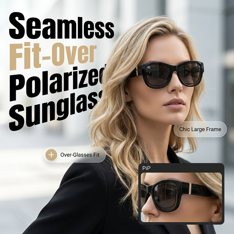 🔥 50% OFF · Large Sunglasses to Wear Over Glasses for Women ✨