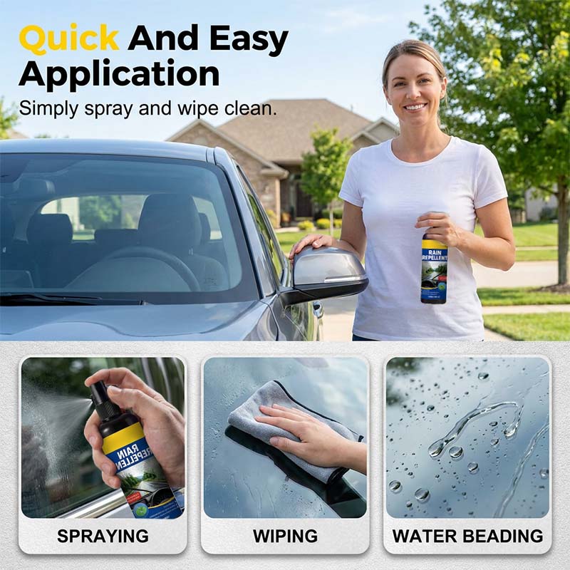 🚗Crystal Clear Windshield Rain Repellent Spray