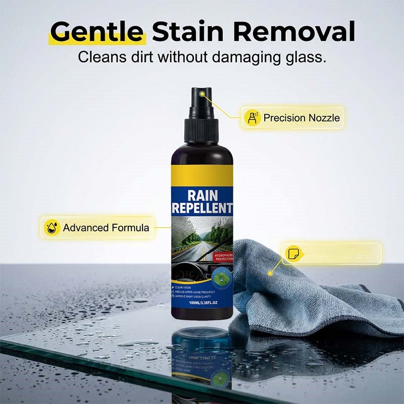 🚗Crystal Clear Windshield Rain Repellent Spray