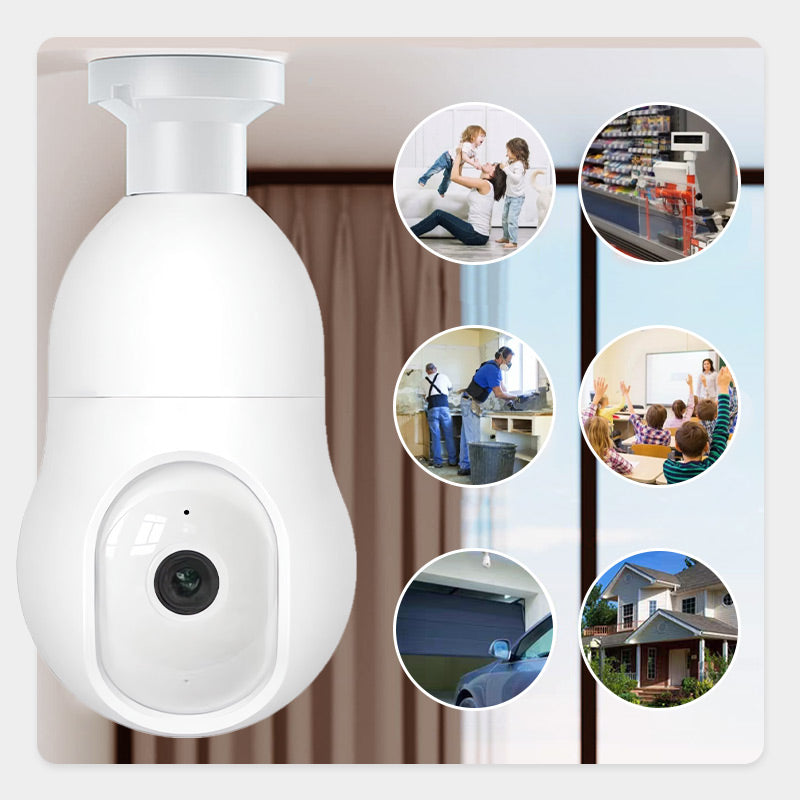 Smart Wireless WiFi 4MP Home Security Light Bulb Camera