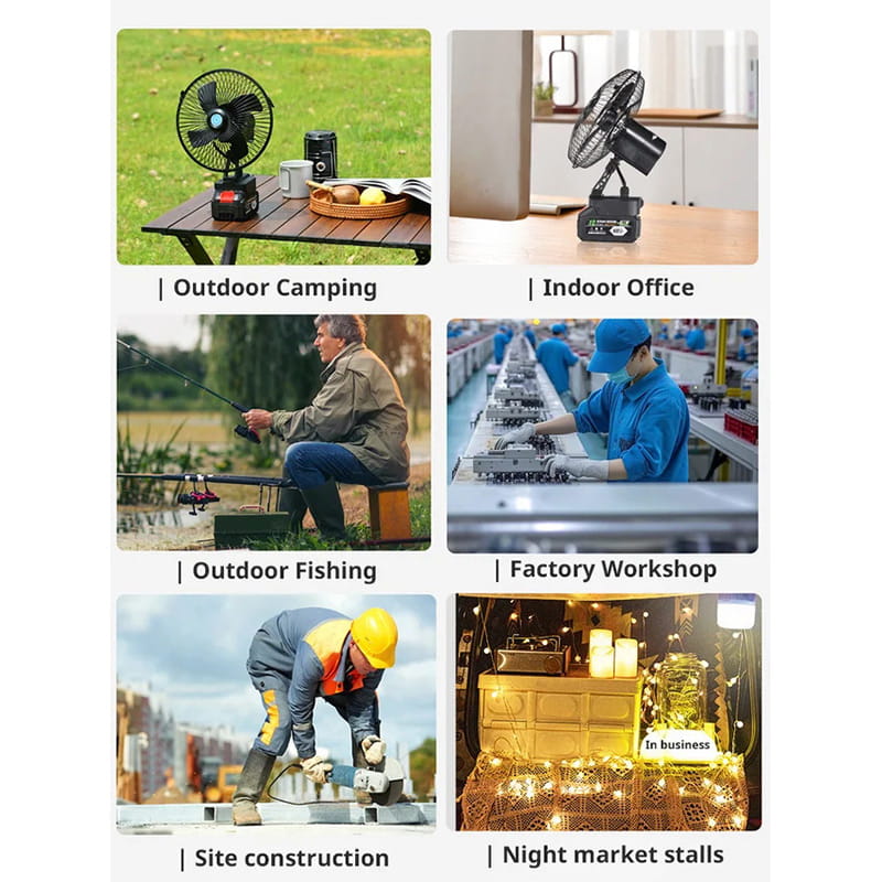 Rechargeable Portable Outdoor Wireless Camping Fan