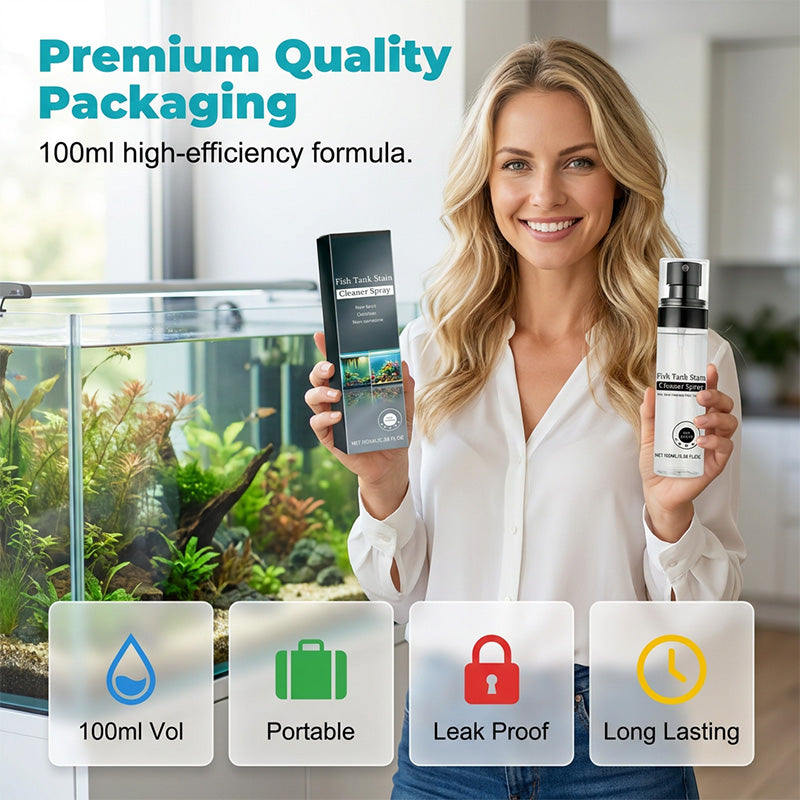 Odorless Aquarium Stain Remover Spray Safe for Fish
