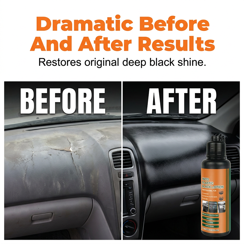 50% OFF ! 🔥Multi-Purpose Black Plastic Polish for Cars