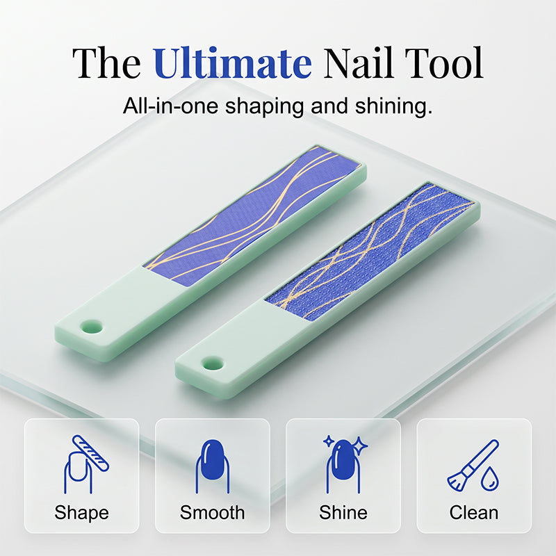 2PCS Portable Nano Glass Nail Buffer