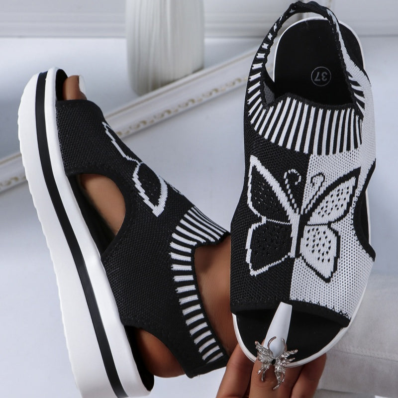 ⏳Limited-time 50% off⏰Women's Casual Peep-Toe Platform Beach Sandals🦋👡