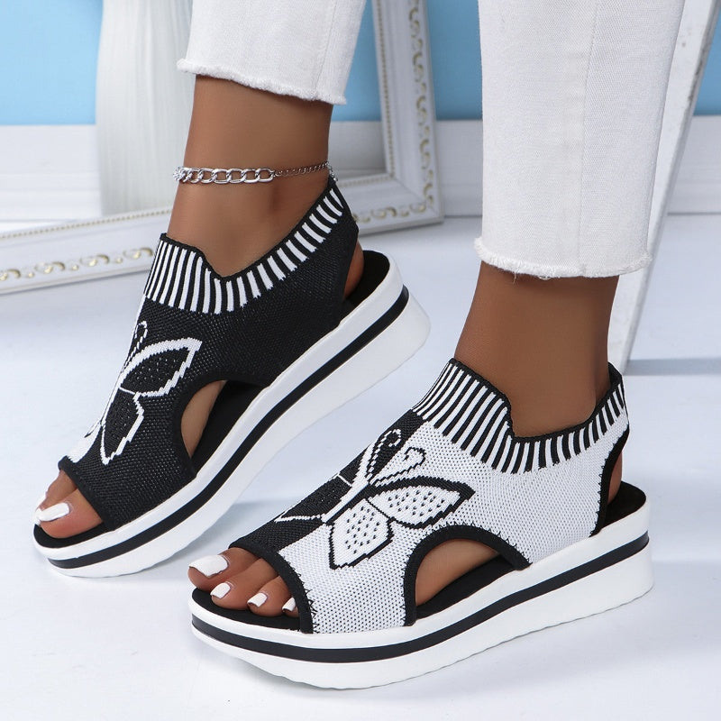⏳Limited-time 50% off⏰Women's Casual Peep-Toe Platform Beach Sandals🦋👡
